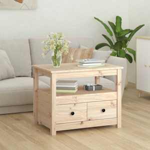 vidaXL Salongbord 71x49x55 cm heltre furu