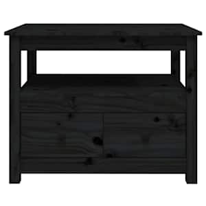 Konferenční stolek černý 71 x 49 x 55 cm masivní borové dřevo - obrázek 7