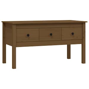 Konferenční stolek medově hnědý 102x49x55 cm masivní borovice - obrázek 2