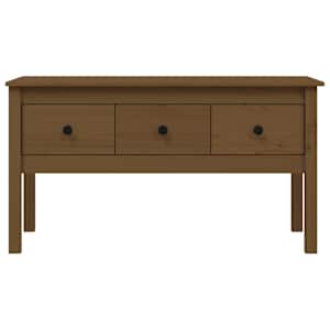 Konferenční stolek medově hnědý 102x49x55 cm masivní borovice - obrázek 6