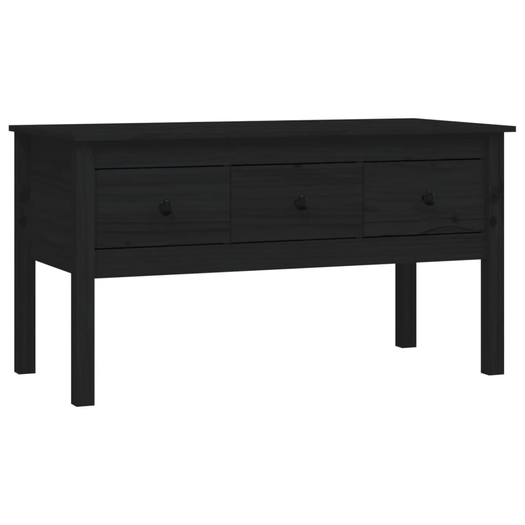 E-shop vidaXL Konferenčný stolík čierny 102x49x55 cm borovicový masív