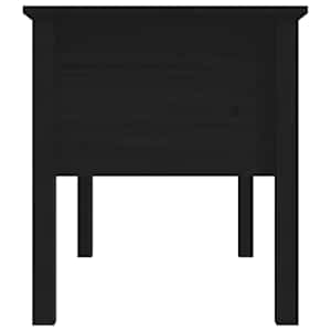 Konferenční stolek černý 102 x 49 x 55 cm masivní borové dřevo - obrázek 7