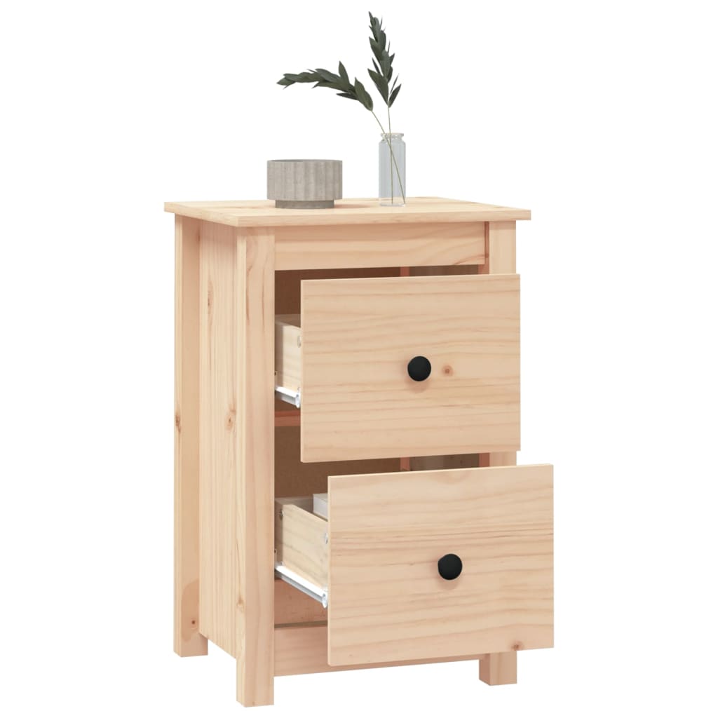 1/2x Mesita de Noche Madera Maciza de Pino Dormitorio Mueble Multicolor vidaXL - Imagen 24 de 27