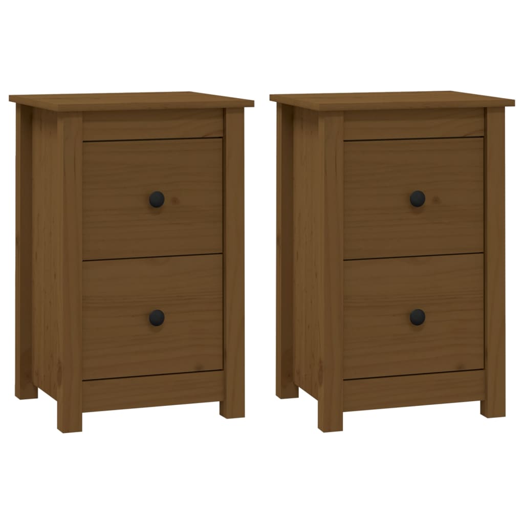1/2x Mesita de Noche Madera Maciza de Pino Dormitorio Mueble Multicolor vidaXL - Imagen 5 de 27