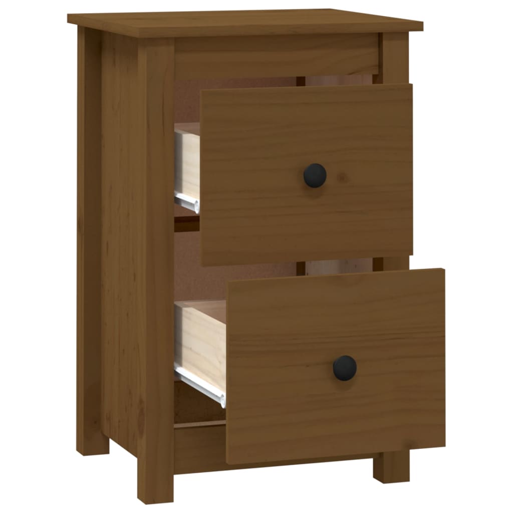 1/2x Mesita de Noche Madera Maciza de Pino Dormitorio Mueble Multicolor vidaXL - Imagen 7 de 27