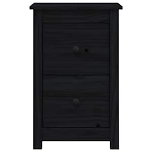 vidaXL Nattbord 2 stk svart 40x35x61,5 cm heltre furu