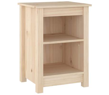 vidaXL Nattbord 2 stk 40x35x55 cm heltre furu