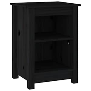 vidaXL Noptiere, 2 buc., negru, 40x35x55 cm, lemn masiv de pin