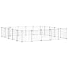 vidaXL 20-paneeliga lemmiklooma aedik uksega, must, 175 x 175 x 35 cm, teras