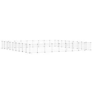 vidaXL 36 paneeliga lemmiklooma aedik uksega, must, 315 x 315 x 35 cm, teras