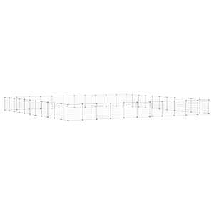 vidaXL 44 paneeliga lemmiklooma aedik uksega, must, 385 x 385 x 35 cm, teras