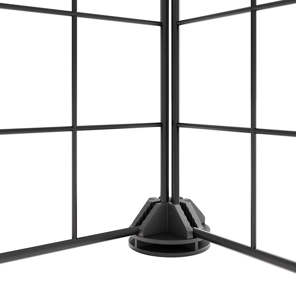vidaXL Cușcă animale de companie cu ușă 60 panouri negru 35x35 cm oțel