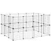 vidaXL 28-paneeliga lemmiklooma aedik uksega, must, 140 x 105 x 70 cm, teras