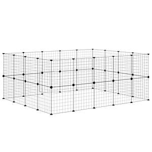 36panelová ohrádka pro zvířata s dvířky černá 35 x 35 cm ocel - obrázek 7