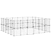 vidaXL 44 paneeliga lemmiklooma aedik uksega, must, 210 x 175 x 70 cm, teras