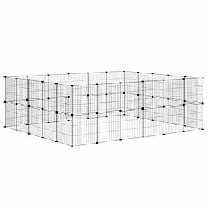 44panelová ohrádka pro zvířata s dvířky černá 35 x 35 cm ocel - obrázek 7