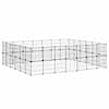 vidaXL 52 paneeliga lemmiklooma aedik uksega, must, 245 x 210 x 70 cm, teras