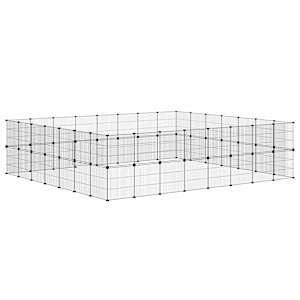 60panelová ohrádka pro zvířata s dvířky černá 35 x 35 cm ocel - obrázek 7