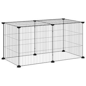 8panelová ohrádka pro zvířata černá 35 x 35 cm ocel - obrázek 5