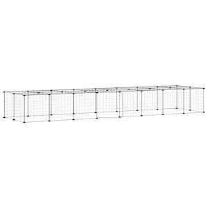 vidaXL 36 paneeliga lemmiklooma aedik uksega, must, 280 x 70 x 35 cm, teras