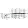 vidaXL 44 paneeliga lemmiklooma aedik uksega, must, 175 x 105 x 70 cm, teras