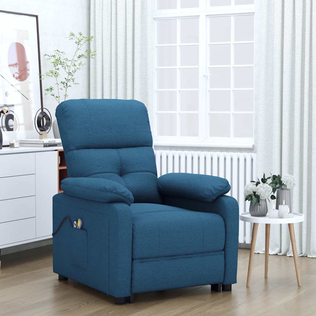 Fauteuil de massage Bleu Tissu