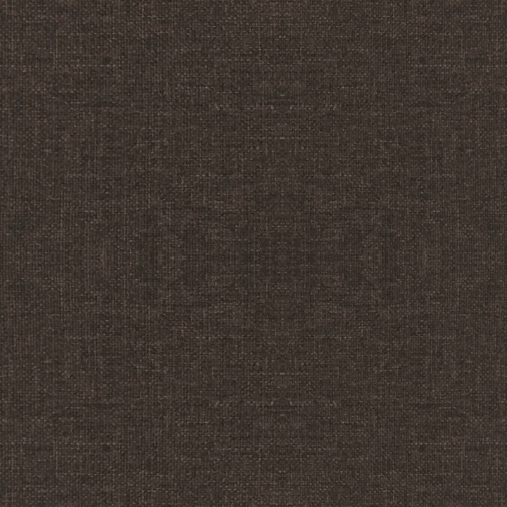 Fotoliu cu taburet, maro închis, material textil