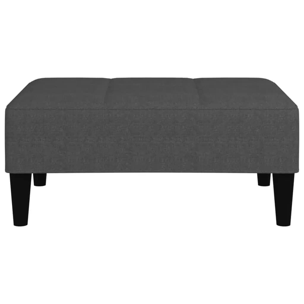 kétszemélyes sötétszürke mikroszálas kanapéágy lábtartóval