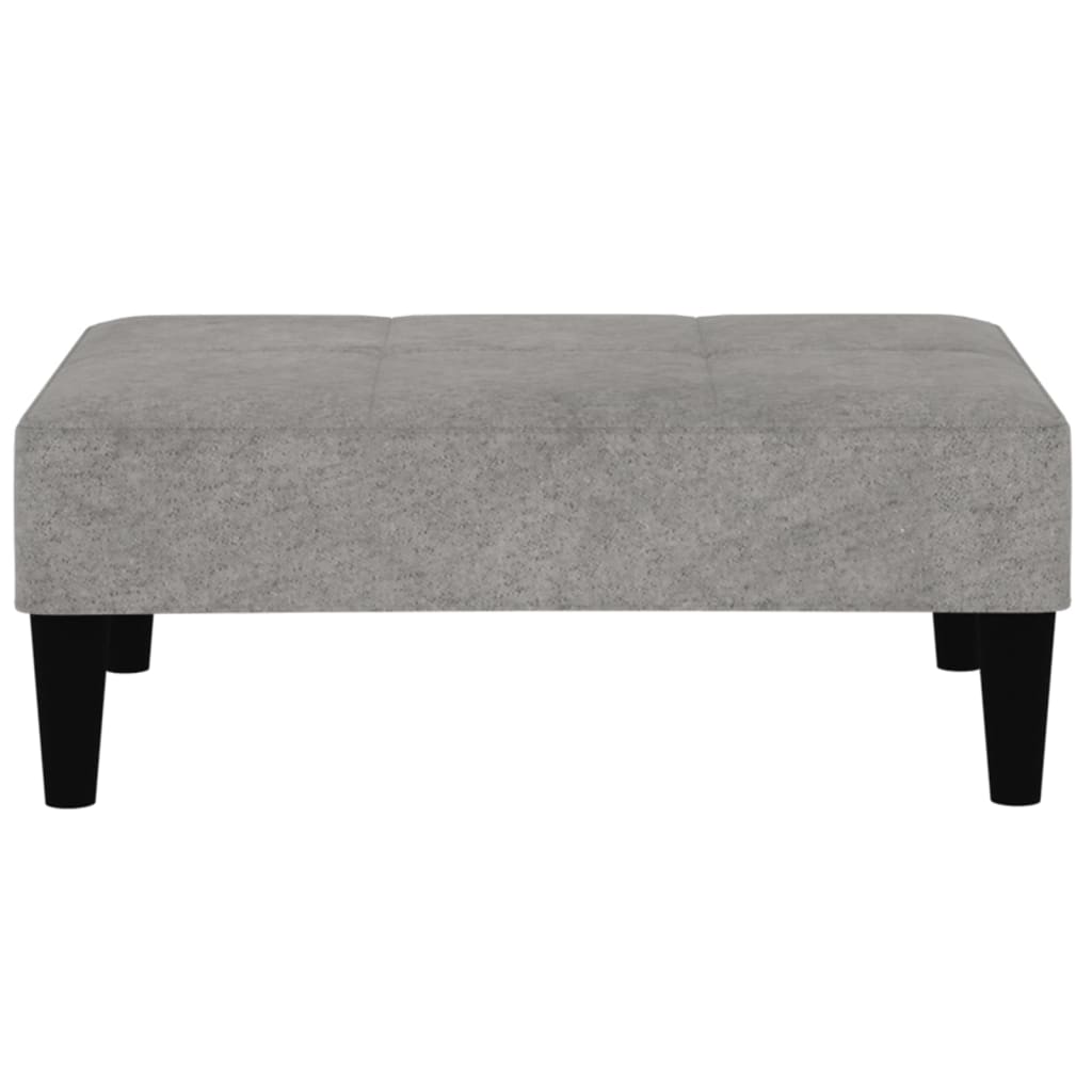 kétszemélyes világosszürke mikroszálas kanapéágy lábtartóval