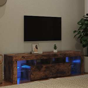 TV skříňka s LED osvětlením kouřový dub 140 x 36,5 x 40 cm - obrázek 4