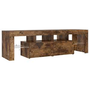 TV skříňka s LED osvětlením kouřový dub 140 x 36,5 x 40 cm - obrázek 8