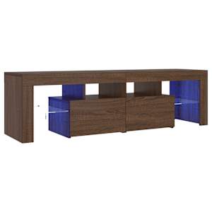 TV skříňka s LED osvětlením Hnědý dub 140 x 36,5 x 40 cm - obrázek 5
