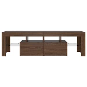 TV skříňka s LED osvětlením Hnědý dub 140 x 36,5 x 40 cm - obrázek 7