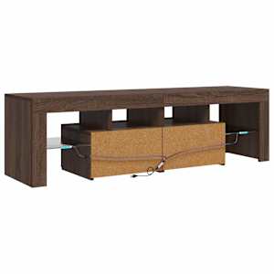 TV skříňka s LED osvětlením Hnědý dub 140 x 36,5 x 40 cm - obrázek 11