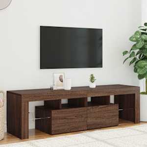 TV skříňka s LED osvětlením Hnědý dub 140 x 36,5 x 40 cm
