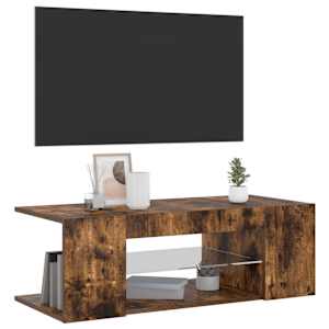 TV skříňka s LED osvětlením kouřový dub 90 x 39 x 30 cm - obrázek 3