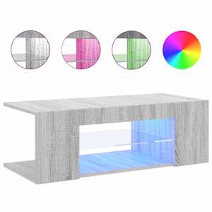 TV skříňka s LED osvětlením šedá sonoma 90 x 39 x 30 cm - obrázek 8