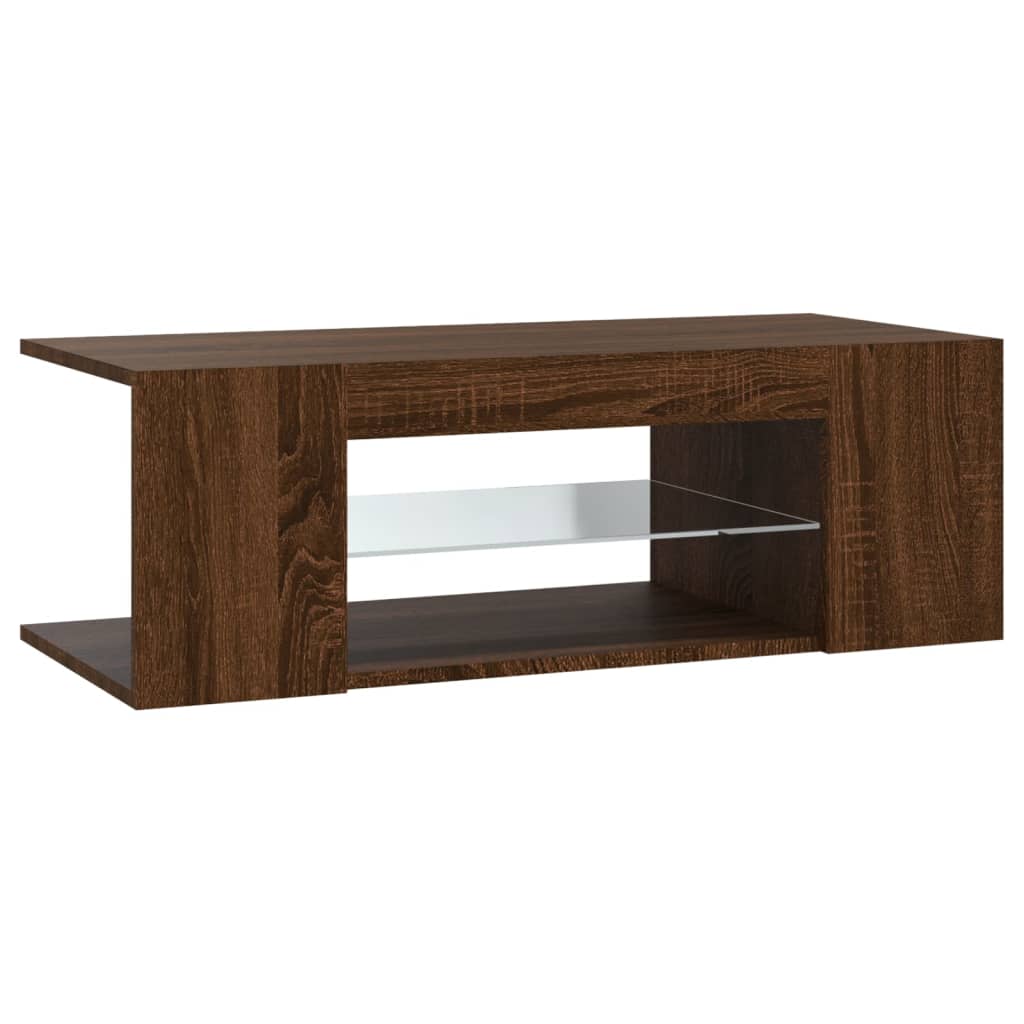 vidaXL barna tölgy színű LED-es TV-szekrény 90 x 39 x 30 cm
