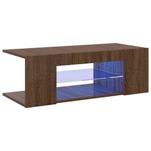 TV skříňka s LED osvětlením hnědý dub 90 x 39 x 30 cm - obrázek 4