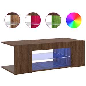 TV skříňka s LED osvětlením hnědý dub 90 x 39 x 30 cm - obrázek 7