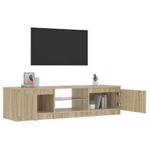 TV skříňka s LED osvětlením kouřový dub 140 x 40 x 36 cm - obrázek 4