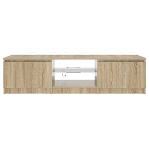 TV skříňka s LED osvětlením kouřový dub 140 x 40 x 36 cm - obrázek 6