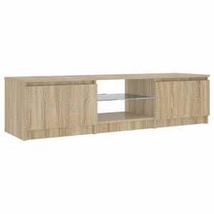 TV skříňka s LED osvětlením kouřový dub 140 x 40 x 36 cm - obrázek 7