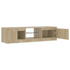 TV skříňka s LED osvětlením kouřový dub 140 x 40 x 36 cm - obrázek 8
