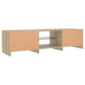 TV skříňka s LED osvětlením kouřový dub 140 x 40 x 36 cm - obrázek 10