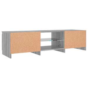TV skříňka s LED osvětlením šedá sonoma 140x40x36 c - obrázek 10