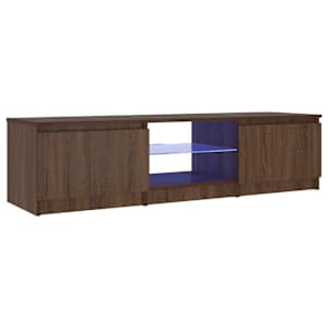 TV skříňka s LED osvětlením hnědý dub 140x40x36 c - obrázek 5