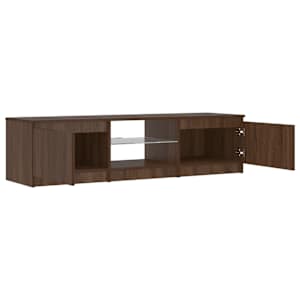 TV skříňka s LED osvětlením hnědý dub 140x40x36 c - obrázek 8