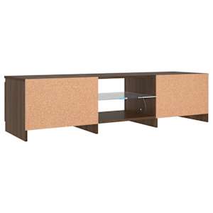 TV skříňka s LED osvětlením hnědý dub 140x40x36 c - obrázek 10