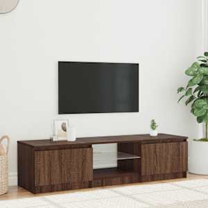 TV skříňka s LED osvětlením hnědý dub 140x40x36 c - obrázek 1